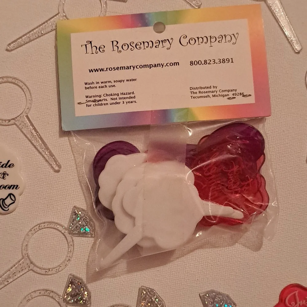 4/$15 🌻 Assorted Cupcake Toppers Marriage Engagment Bridal Bachelorette Wedding